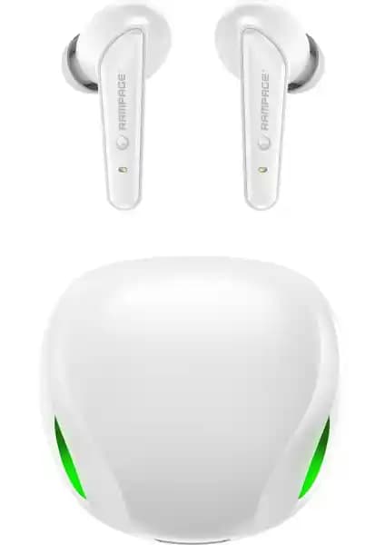 Rampage RM-TWS01G Viper Beyaz Kulaklık: Oyun ve Günlük Kullanım İçin Çok Yönlü Kablosuz Kulaklık