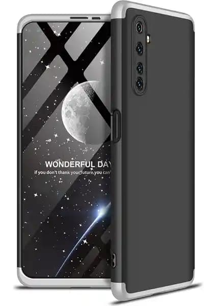 Realme 6 Pro için Güçlü ve Şık 3 Parça Kılıf Çift Katmanlı Koruma Tasarımı