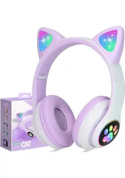 Robeve LED Işıklı Bluetooth Kedi Kulaklık: Şık Tasarım ve Uzun Pil Ömrü ile Modern Ses Deneyimi