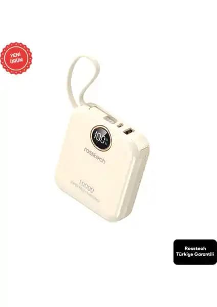 Rosstech RS-400 10.000MAH Ultra Slim Powerbank Günlük Hayat İçin Hafif ve Güçlü Taşınabilir Şarj Cihazı
