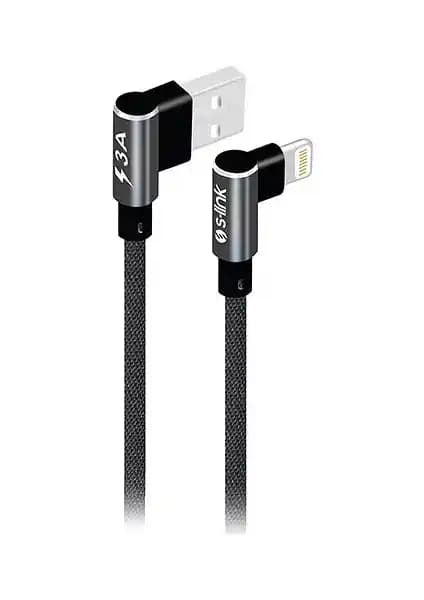 S-Link Swapp SW-C657 3A Metal Lightning Kablo 15cm iPhone Uyumlu Hızlı Şarj ve Veri Transferi