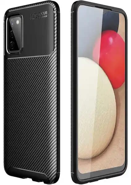 Samsung Galaxy A03S İçin Şık ve Koruyucu Karbon Fiber Desenli Silikon Kılıf