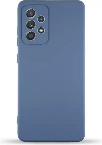 Samsung Galaxy A33 5G için Kadife Kaplama Silikon Kılıf Petrol Mavisi Güvenli Koruma