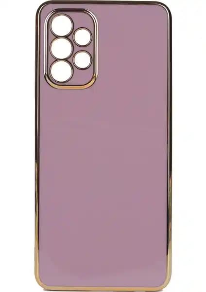 Samsung Galaxy A73 için Şık ve Dayanıklı Parlak Kenarlı Silikon Kılıfı