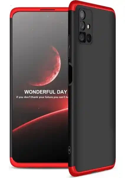 Samsung Galaxy M51 için 3 Parçalı 360 Derece Koruma Kılıfı Güçlü ve Şık Tasarım