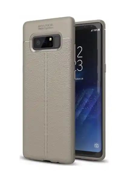 Samsung Galaxy Note 8 için Deri Görünümlü Silikon Kılıf Şıklık ve Koruma Sunar