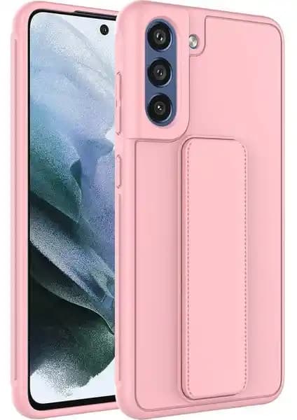 Samsung Galaxy S21 FE İçin Dayanıklı ve Şık TPU Silikon Kılıf Stand Özelliğiyle