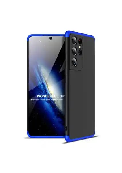 Samsung Galaxy S21 Ultra için 3 Parçalı 360 Derece Koruma Kılıfı Güçlü ve Şık Tasarım