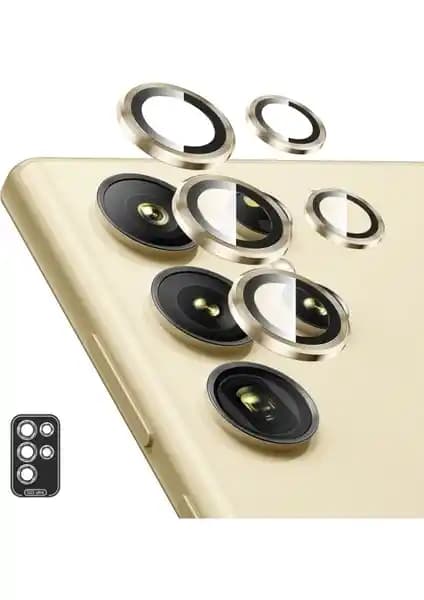 Samsung Galaxy S23 Ultra için 5 Parça Uygulama Aparatlı Kamera Lens Koruyucu Cam