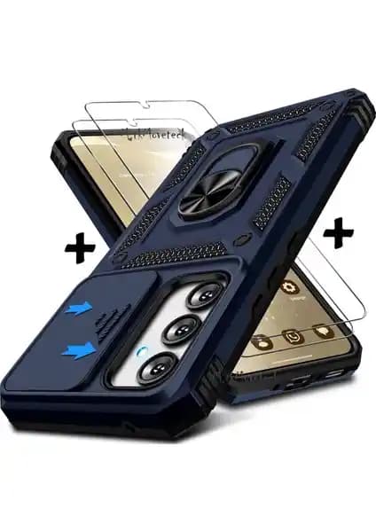 Samsung Galaxy S24 FE için dayanıklı ve şık kılıf ile ekran koruyucu seti
