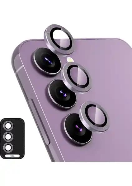 Samsung Galaxy S24 İçin Yüksek Kaliteli Kamera Lens Koruyucu Cam ve Uygulama Aparatı