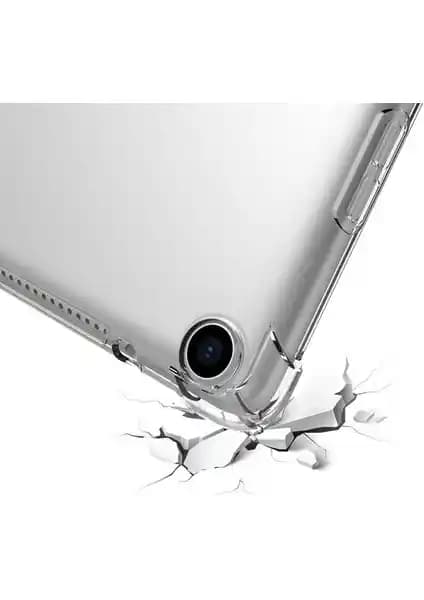 Samsung Galaxy Tab A 8.0 için Şeffaf ve Dayanıklı Koruyucu Silikon Kılıf