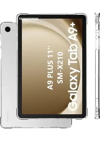 Samsung Galaxy Tab A9 Plus 11 İnç için Şeffaf Silikon Kılıf Güçlü ve Estetik Koruma Sağlar