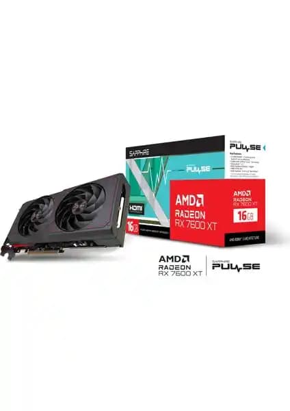 Sapphire RX 7600 XT Pulse AMD 16GB GDDR6 Ekran Kartı: Yüksek Performans ve Dayanıklılık