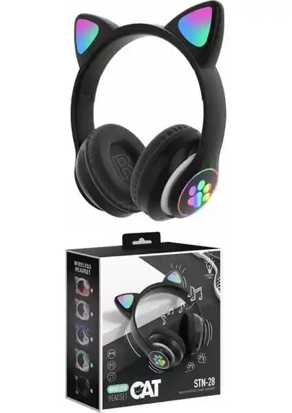 Sore Kedi Kulaklı Bluetooth Kulaklık: Çocuklar ve Gençler İçin Şık ve Fonksiyonel Ses Cihazı