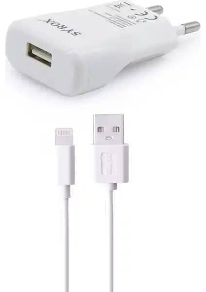 Syrox Apple iPhone Uyumlu 7 Watt Şarj Adaptörü Güvenilir ve Pratik Kullanım İçin