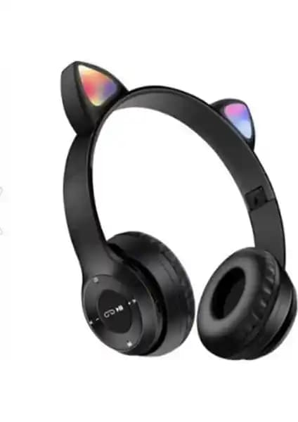 Teknosepetim Kedili Kedi Bluetooth Kulaklık RGB Işıklandırmalı ve Uzun Pil Ömrüyle Kullanıcı Dostu
