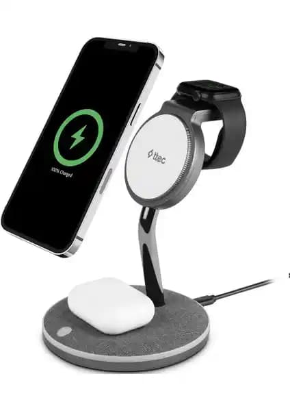 Ttec Aircharger Trio M: Çok Fonksiyonlu MagSafe Uyumlu Kablosuz Şarj Cihazı