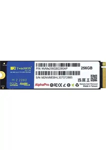 TwinMos 256GB NVMe Gen3 M.2 SSD ile Yüksek Performanslı Depolama Çözümü