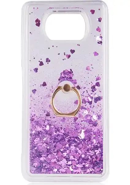 Xiaomi Poco X3 İçin Şık ve Koruyucu Sulu Simli Renkli Silikon Kılıf