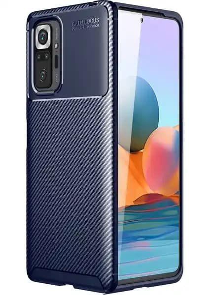 Xiaomi Redmi Note 10 Pro için Şık ve Koruyucu Karbon Desenli Silikon Kılıf