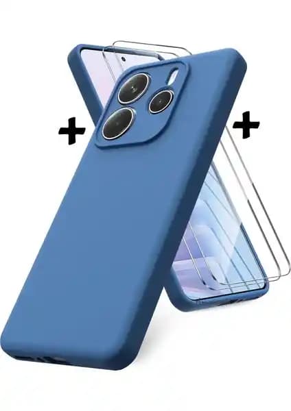 Xiaomi Redmi Note 14 için dayanıklı ve şık kılıf ile ekran koruyucu seti