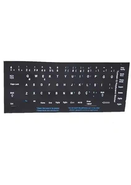 Addison 300161 Türkçe Q Siyah Klavye Stikerleri ile Klavye Koruma ve Estetik Çözüm