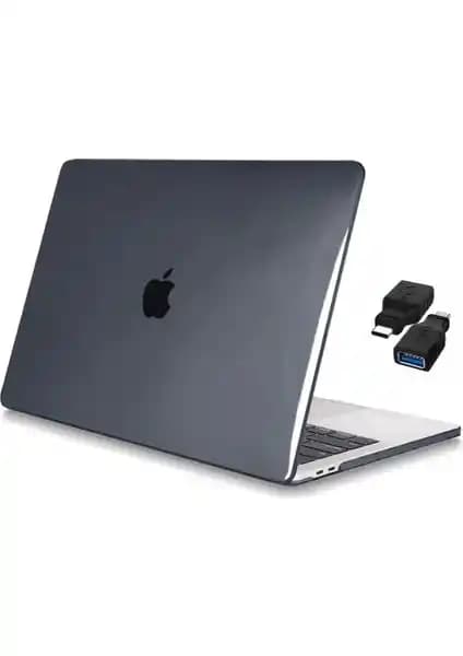 Apple 13 İnç MacBook Pro A1706 A1708 A1989 A2159 A2338 M1 Kristal Siyah Kılıf ve USB Çevirici İncelemesi