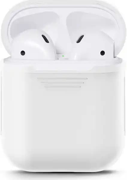 Apple AirPods Silikon Kılıf Beyaz Koruma ve Estetik İçin Uygun Seçenek