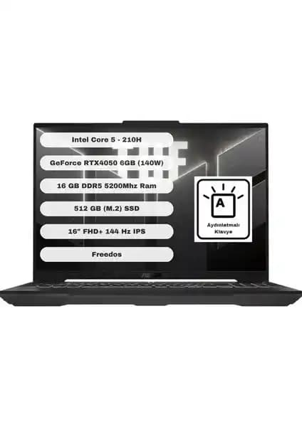 Asus TUF Gaming FX607VU-RL017: Güçlü ve Çok Yönlü Oyun ve Günlük Kullanım Dizüstü Bilgisayar