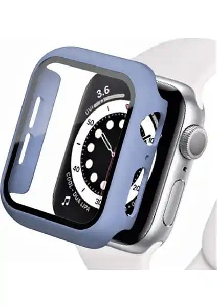 Furenfa Apple Watch 2 3 4 5 6 SE (44 mm) Uyumlu Silikon Kılıf ve Ekran Koruyucu
