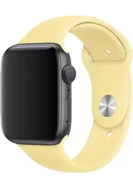 Mi7a Apple Watch Seri 2-7 ve SE İçin Spor Silikon Kayışları 42mm 44mm 45mm Uyumlu