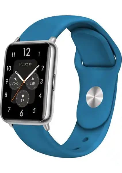 Nezih Case Huawei Watch Fit 2 Uyumlu Kaliteli Silikon Spor ve Klasik Saat Kayışı