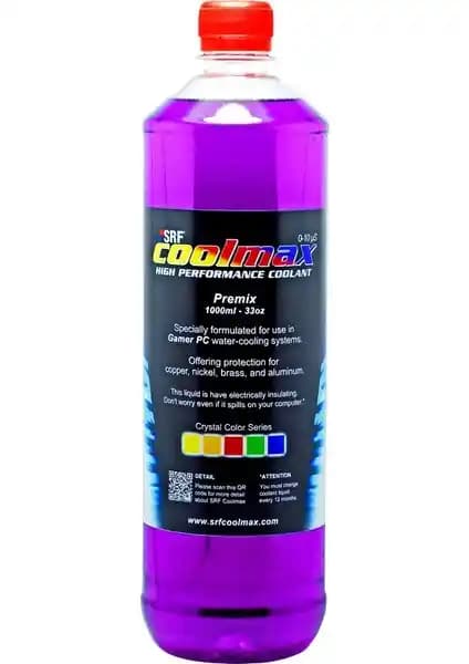 SRF Coolmax Bilgisayar Soğutma Sıvısı 1lt Kristal Mor Yüksek Performanslı ve Güvenilir