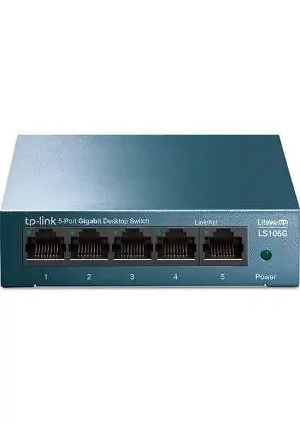 TP-Link LS105G 5 Port Gigabit Switch Metal Gövde ile Güçlü ve Kolay Ağ Bağlantısı