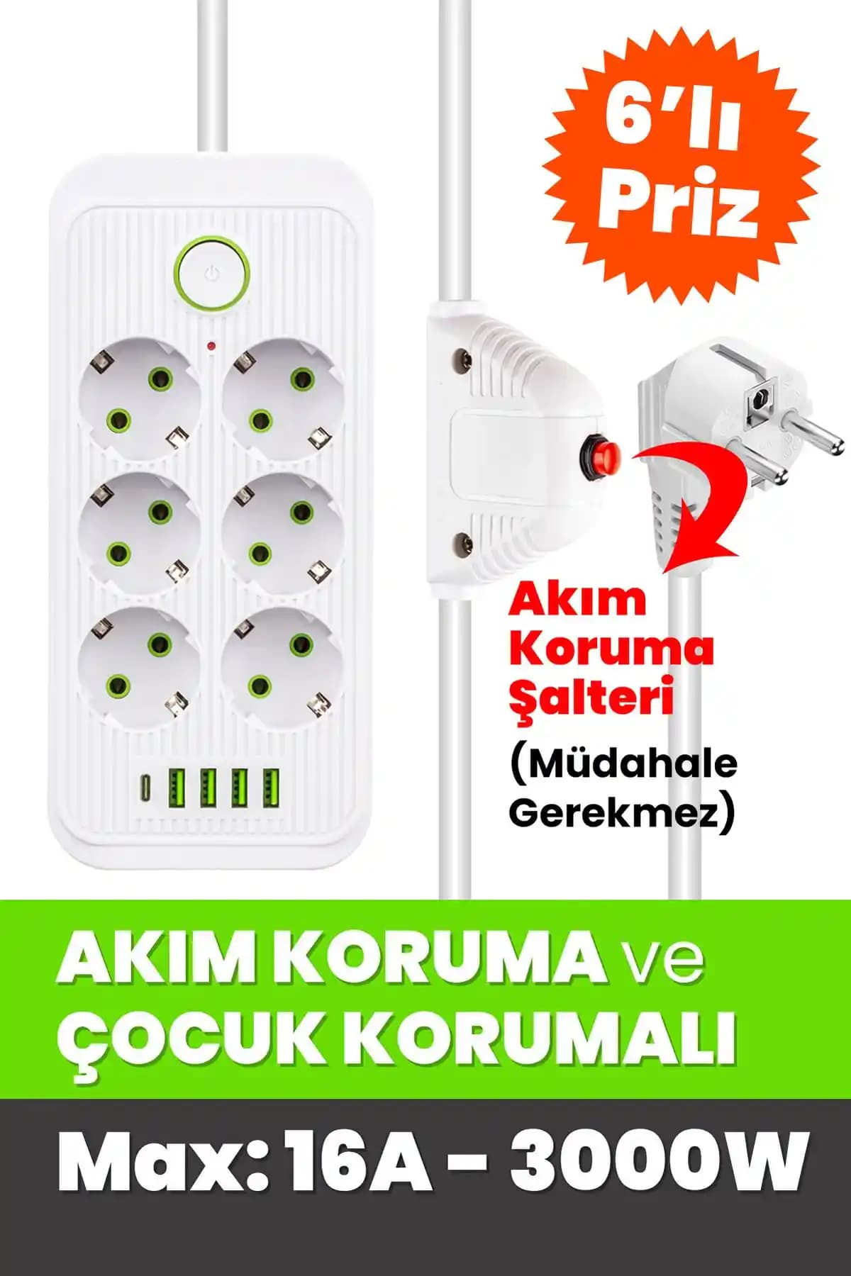 Akım Korumalı Çoklu Prizler ile Elektronik Güvenliğinizi Artırın