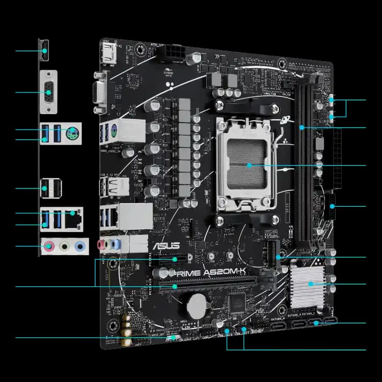 ASUS Prime A620M-K Anakartı: Uygun Fiyatlı ve Güçlü Anakart Çözümü