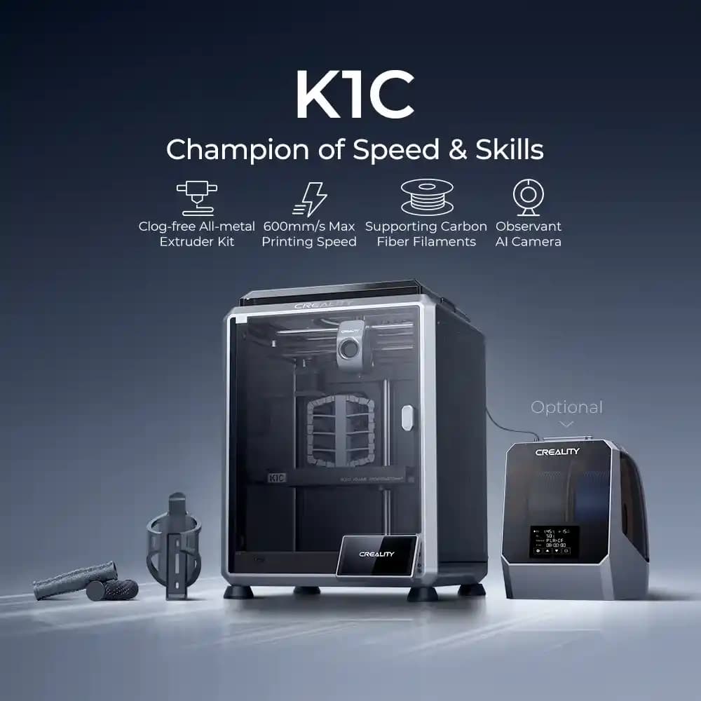 Creality K1C: Yüksek Hız ve Çok Yönlülük Sunan Profesyonel 3D Yazıcı Modeli