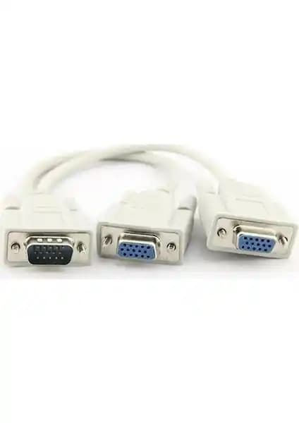 Alfais 5001 VGA Y Splitter Çoklayıcı Switch Kablosu ile Çoklu Ekran Bağlantısı Sağlayın
