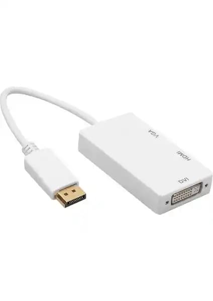 Alfais 5056 DisplayPort'tan HDMI, VGA ve DVI Çevirici Adaptör: Çok Yönlü Bağlantı Çözümü