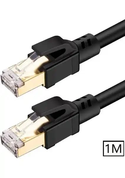 Alfais 5214 Cat8 Ethernet Kablosu 1m 40Gbps Yüksek Hızlı ve Güvenilir Bağlantı