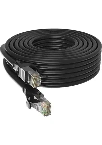 Apronx Cat6 Dış Mekan Siyah Zırhlı Kablo 20 Metre Yüksek Performans Güvenilirlik