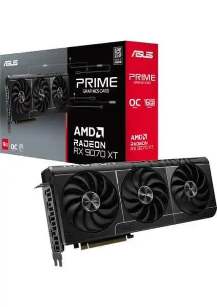 Asus PRIME RX 9070 XT Grafik Kartı: Güçlü Performans ve Gelişmiş Soğutma Özellikleri