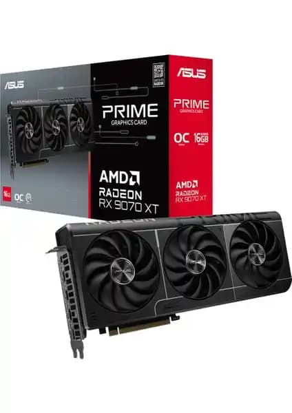 Asus PRIME RX 9070 XT Grafik Kartı: Güçlü Performans ve Gelişmiş Soğutma Özellikleri