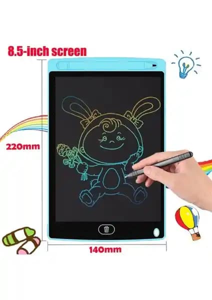 Bizimevde 8,5'' LCD Yazı ve Resim Çizim Tableti: Çok Yönlü ve Taşınabilir Dijital Çizim Aracı