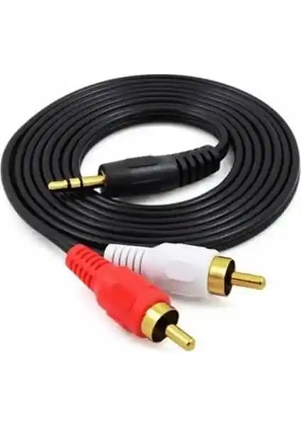 Boblov 1.5 Metre Stereo Lale Kablo 3.5 mm RCA Ses Sistemi Bağlantı Çözümü