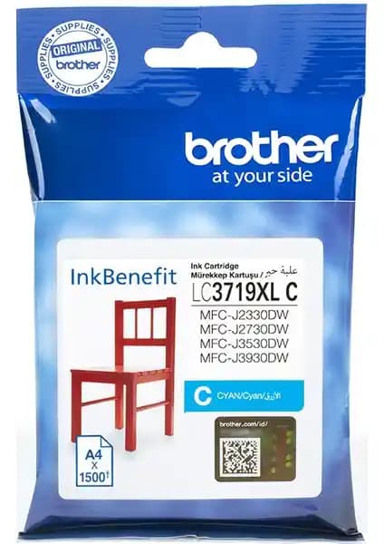 Brother LC3719XLC Mavi Mürekkep Kartuşu Yüksek Kapasite ve Güvenilirlik Sağlar