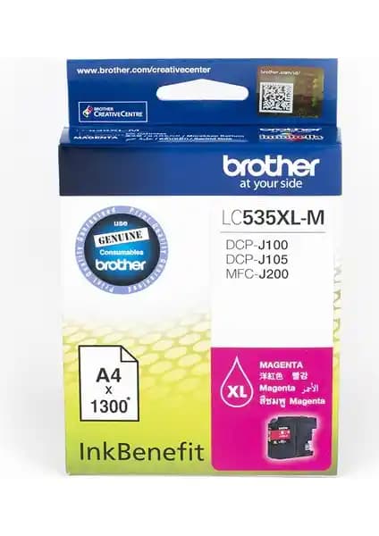 Brother LC535XLM Kırmızı Mürekkep Kartuşu Yüksek Kapasite ve Renkli Baskı İçin Uygun