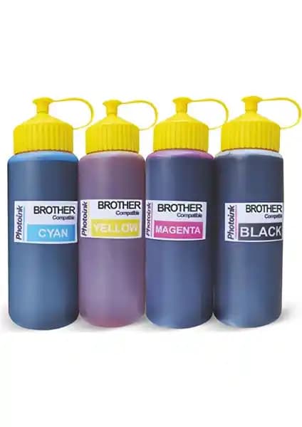 Brother Yazıcılar İçin Uyumlu 4 Renk 500 ml Mürekkep Seti Yüksek Hacimli Baskı Çözümü