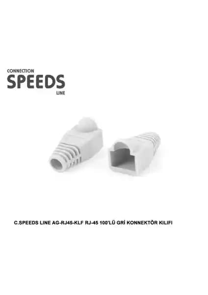 C.Speeds Line AG-RJ45-KLF Konnektör Kılıfı 100'lü gri dayanıklı koruyucu çözüm
